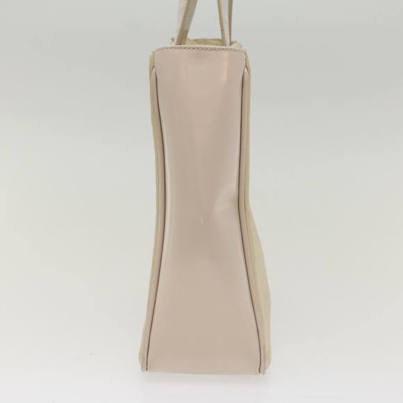 PRADA Hand Bag Nylon Leather Beige Ivory Auth 49308 - Picture 3 of 16